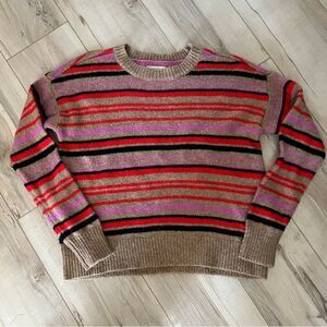 Lucky Brand striped crew sweater Y2K Size Small